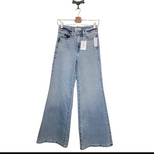 Good American Good Waist Pallazo Wide Leg Jeans In Blue452 6 / 28X33"